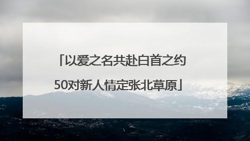 以爱之名共赴白首之约 50对新人情定张北草原
