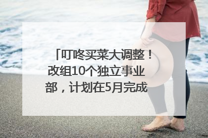 叮咚买菜大调整！改组10个独立事业部，计划在5月完成App端全面改版