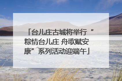台儿庄古城将举行“粽情台儿庄 舟歌赋安康”系列活动迎端午