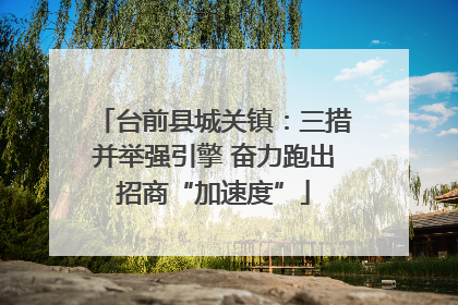 台前县城关镇：三措并举强引擎 奋力跑出招商“加速度”