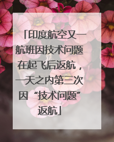 印度航空又一航班因技术问题在起飞后返航，一天之内第三次因“技术问题”返航