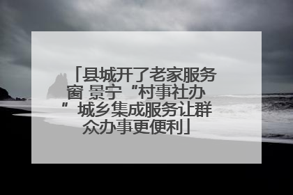 县城开了老家服务窗 景宁“村事社办”城乡集成服务让群众办事更便利