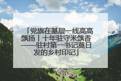 党旗在基层一线高高飘扬丨十年驻守米飘香——驻村第一书记莫日发的乡村印记