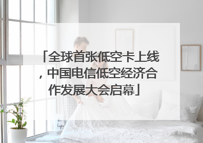 全球首张低空卡上线，中国电信低空经济合作发展大会启幕