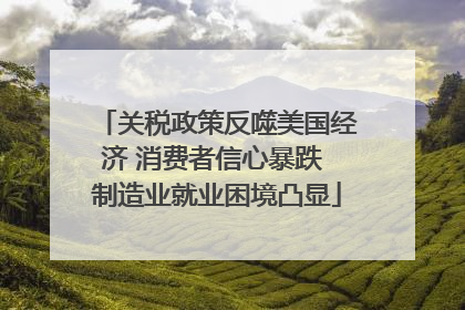 关税政策反噬美国经济 消费者信心暴跌 制造业就业困境凸显