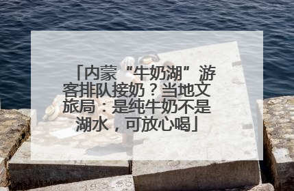 内蒙“牛奶湖”游客排队接奶？当地文旅局：是纯牛奶不是湖水，可放心喝
