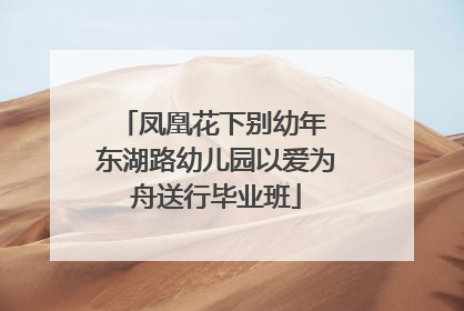 凤凰花下别幼年 东湖路幼儿园以爱为舟送行毕业班