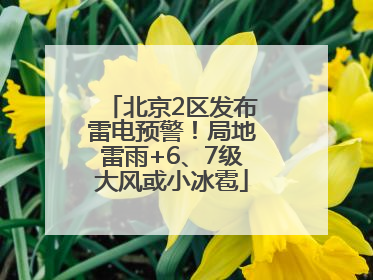 北京2区发布雷电预警！局地雷雨+6、7级大风或小冰雹