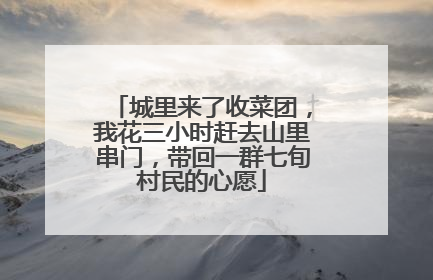 城里来了收菜团，我花三小时赶去山里串门，带回一群七旬村民的心愿