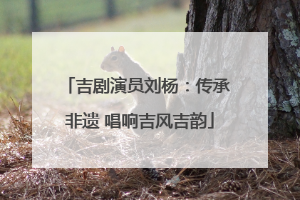 吉剧演员刘杨：传承非遗 唱响吉风吉韵