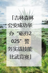 吉林森林公安成功举办“砺刃2025”警务实战技能比武竞赛