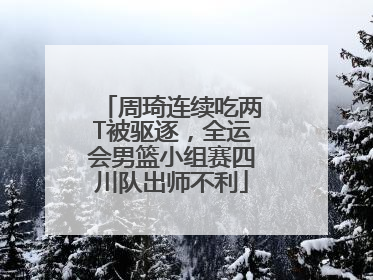 周琦连续吃两T被驱逐，全运会男篮小组赛四川队出师不利
