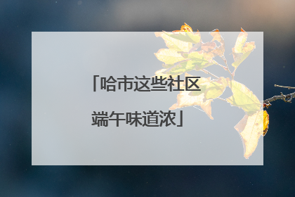 哈市这些社区端午味道浓