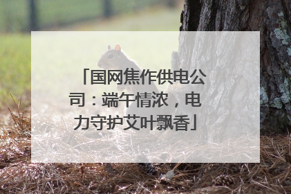 国网焦作供电公司：端午情浓，电力守护艾叶飘香