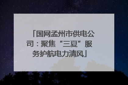 国网孟州市供电公司：聚焦“三夏”服务护航电力清风