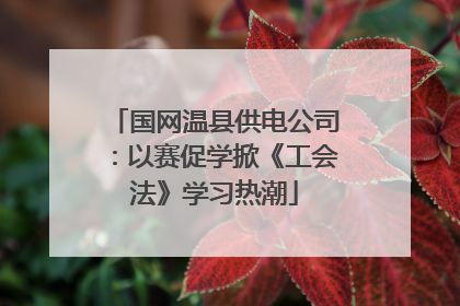 国网温县供电公司：以赛促学掀《工会法》学习热潮