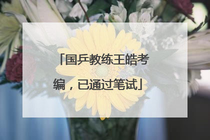 国乒教练王皓考编，已通过笔试