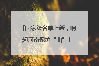 国家级名单上新，响起河南保护“曲”