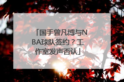 国手曾凡博与NBA球队签约？工作室发声否认