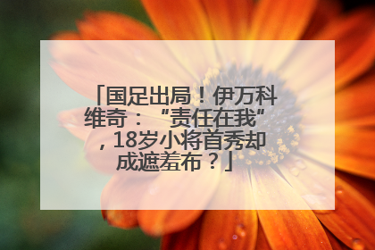 国足出局！伊万科维奇：“责任在我”，18岁小将首秀却成遮羞布？