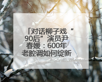 对话柳子戏“90后”演员尹春媛：600年老腔调如何绽新“梅”