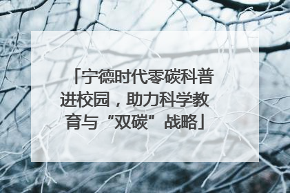 宁德时代零碳科普进校园，助力科学教育与“双碳”战略