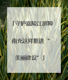 守护嘉陵江屏障 南充这样推进“美丽建设”