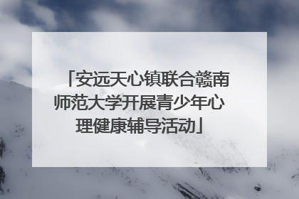 安远天心镇联合赣南师范大学开展青少年心理健康辅导活动