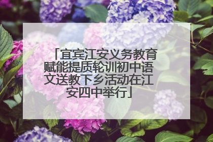 宜宾江安义务教育赋能提质轮训初中语文送教下乡活动在江安四中举行