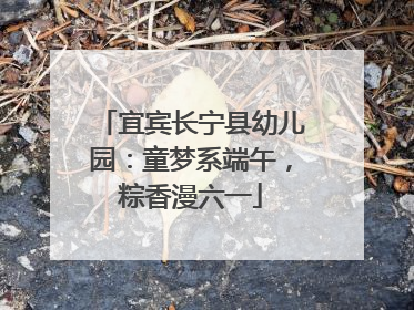 宜宾长宁县幼儿园：童梦系端午，粽香漫六一