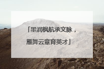 墨润枫航承文脉，雁舞云章育英才