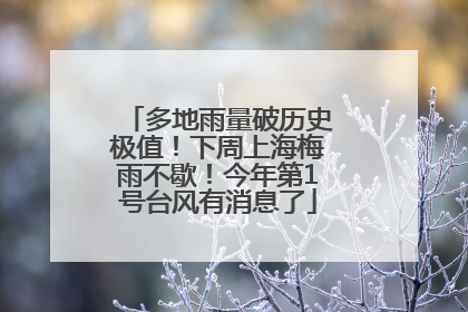 多地雨量破历史极值！下周上海梅雨不歇！今年第1号台风有消息了
