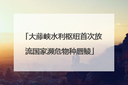 大藤峡水利枢纽首次放流国家濒危物种唇鲮