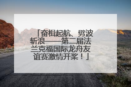奋楫起航、劈波斩浪——第二届法兰克福国际龙舟友谊赛激情开桨！