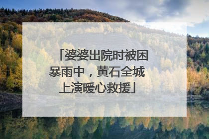 婆婆出院时被困暴雨中，黄石全城上演暖心救援
