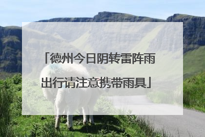 德州今日阴转雷阵雨 出行请注意携带雨具