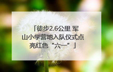 徒步2.6公里 军山小学营地入队仪式点亮红色“六一”