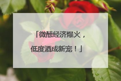 微醺经济爆火，低度酒成新宠！