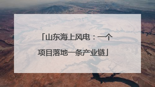 山东海上风电：一个项目落地一条产业链