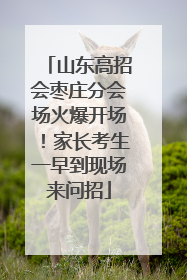 山东高招会枣庄分会场火爆开场！家长考生一早到现场来问招
