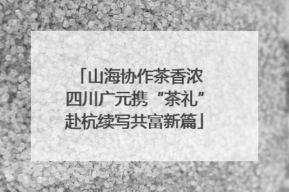 山海协作茶香浓 四川广元携“茶礼”赴杭续写共富新篇