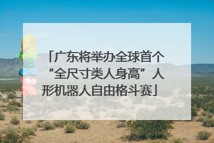广东将举办全球首个“全尺寸类人身高”人形机器人自由格斗赛