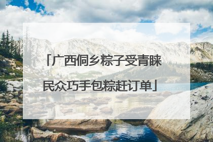 广西侗乡粽子受青睐 民众巧手包粽赶订单
