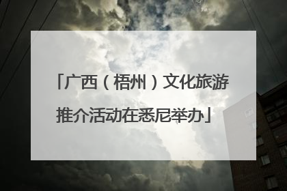 广西（梧州）文化旅游推介活动在悉尼举办