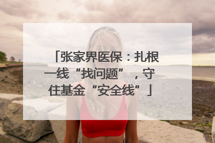 张家界医保：扎根一线“找问题”，守住基金“安全线”