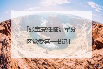 张宝亮任临沂军分区党委第一书记