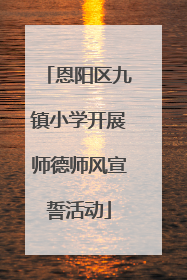 恩阳区九镇小学开展师德师风宣誓活动