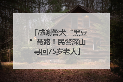感谢警犬“黑豆”带路！民警深山寻回75岁老人