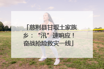 慈利县甘堰土家族乡：“汛”速响应！奋战抢险救灾一线