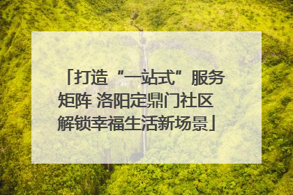 打造“一站式”服务矩阵 洛阳定鼎门社区解锁幸福生活新场景